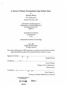 A  Survey  of Primary Decomposition  using ...