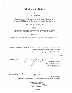 Coloring  with  Defects C. E.  Jesurum