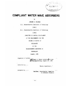 COMPLIANT  WATER  WAVE  ABSORBERS (1961)