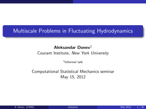 Multiscale Problems in Fluctuating Hydrodynamics