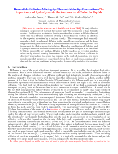 Reversible Diffusive Mixing by Thermal Velocity Fluctuations The Aleksandar Donev,