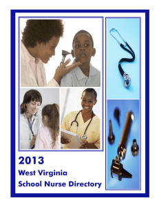 2013 West Virginia School Nurse Directory