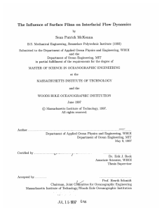 The  Influence  of  Surface  Films ... Sean  Patrick  McKenna