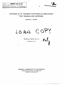 l I~i 4&amp; SYNTHESIS  OF  RC  TRANSFER  FUNCTIONS ...