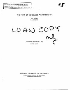 THE  FLOW  OF  SCHEDULED  AIR ... RESEARCH  LABORATORY  OF  ELECTRONICS eo9 Document  Room,