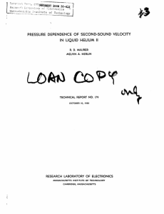 L41!.. PRESSURE  DEPENDENCE  OF  SECOND-SOUND  VELOCITY II