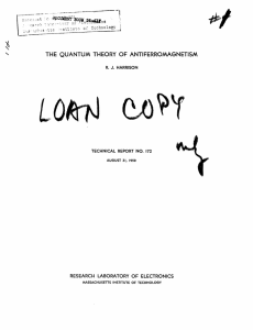 #9 | THE  QUANTUM  THEORY  OF  ANTIFERROMAGNETISM