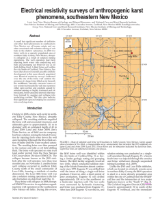 Electrical resistivity surveys of anthropogenic karst phenomena, southeastern New Mexico Abstract