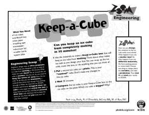 Keep-a-Cube on eep an ice cube Can you k