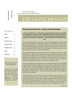 THE OLIVE BRANCH The American Red Cross:  Hoosier Heartland Chapter 1