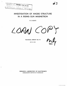 3s CcPt^ INVESTIGATION  OF  ANODE  STRUCTURE