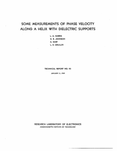 SOME  MEASUREMENTS OF  PHASE  VELOCITY