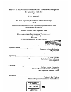 J. The  Use  of Foil  Generated Vorticity ... for Undersea Vehicles