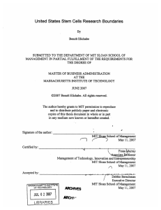 United  States Cells  Research  Boundaries Stem