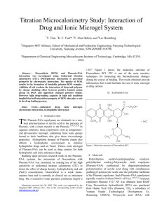 Titration Microcalorimetry Study: Interaction of Drug and Ionic Microgel System