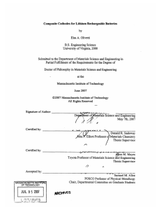 Composite  Cathodes for Lithium Rechargeable  Batteries by A.
