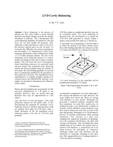 2.5 D Cavity Balancing S. Jin, Y.C. Lam