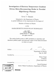 Investigation  of  Electron  Temperature Gradient High-Energy  Plasmas