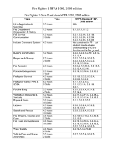 Fire Fighter 1 NFPA 1001, 2008 edition