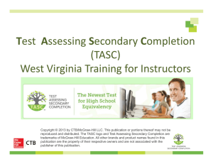 T (TASC)  West Virginia Training for Instructors 