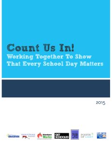 Count Us In! Working Together To Show That Every School Day Matters 2015