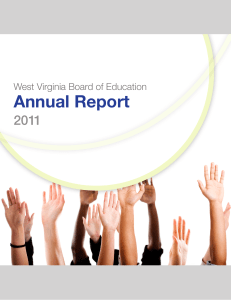 Annual Report 2011 West Virginia Board of Education