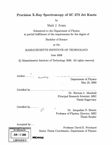 Precision  X-Ray  Spectroscopy  of  3C ... Mark  J.  Avara