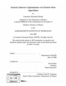 by Particle  Detector  Optimization  via  Particle ... Algorithms