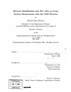 Electron  Identification  and ZZ--+4(e, Michael  Ryan  Mooney Cross