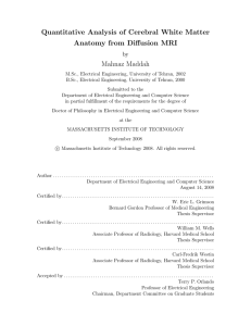 Quantitative Analysis of Cerebral White Matter Anatomy from Diffusion MRI Mahnaz Maddah by