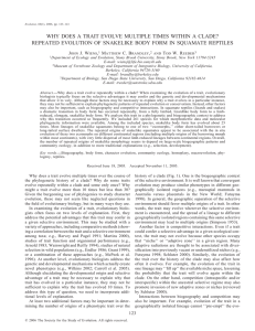 WHY DOES A TRAIT EVOLVE MULTIPLE TIMES WITHIN A CLADE?