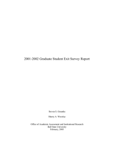 2001-2002 Graduate Student Exit Survey Report