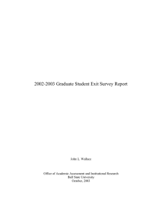 2002-2003 Graduate Student Exit Survey Report