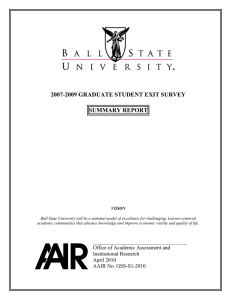 2007-2009 GRADUATE STUDENT EXIT SURVEY  SUMMARY REPORT