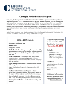 Carnegie Junior Fellows Program
