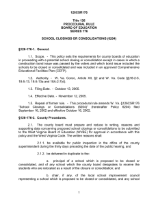 126CSR176 Title 126 PROCEDURAL RULE BOARD OF EDUCATION