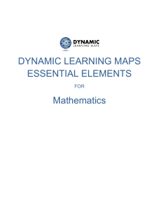 DYNAMIC LEARNING MAPS ESSENTIAL ELEMENTS Mathematics