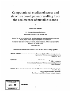 Computational  studies  of stress  and