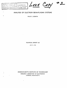 1,14 641p *et_ ANALYSIS  OF  ELECTRON  BEAM-PLASMA  SYSTEMS