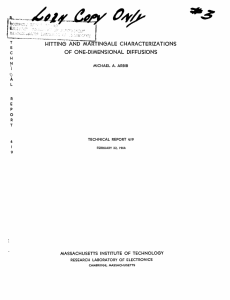 C OF  ONE-DIMENSIONAL  DIFFUSIONS IHITTING  AND CHARACTERIZATIONS