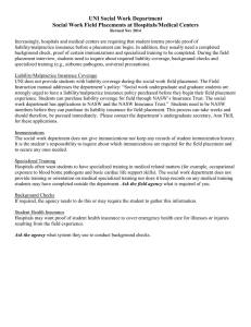 UNI Social Work Department Social Work Field Placements at Hospitals/Medical Centers