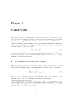 Constraints Chapter 8