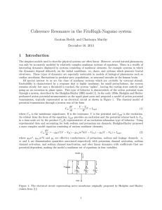 Coherence Resonance in the FitzHugh-Nagumo system