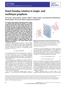 Giant Faraday rotation in single- and multilayer graphene LETTERS *