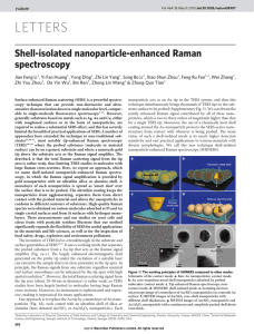 LETTERS Shell-isolated nanoparticle-enhanced Raman spectroscopy