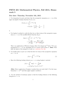 PHYS 201 Mathematical Physics, Fall 2015, Home- work 5