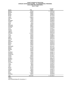 COUNTY BOARDS OF EDUCATION (EXCLUDING RESA PERSONNEL)