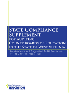 State Compliance Supplement for Auditing County Boards of Education