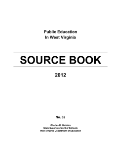 SOURCE BOOK 2012 Public Education In West Virginia