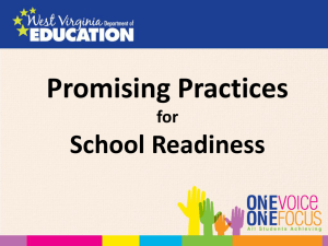 Promising Practices School Readiness for